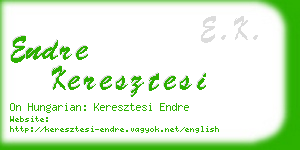 endre keresztesi business card